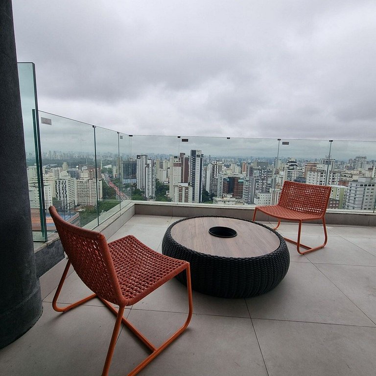 Studio Planejado com Vista Incrível no Paraiso!