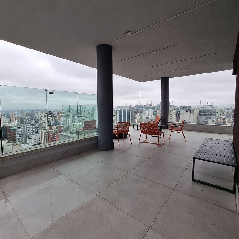 Studio Planejado com Vista Incrível no Paraiso!