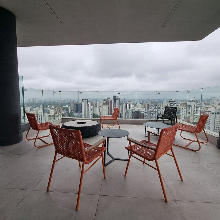 Studio Planejado com Vista Incrível no Paraiso!