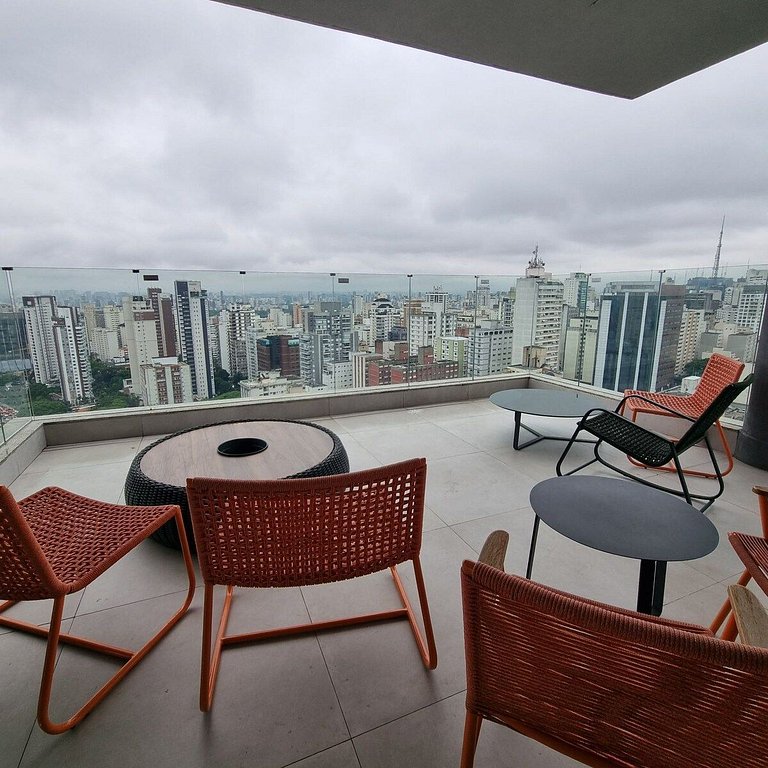 Studio Planejado com Vista Incrível no Paraiso!