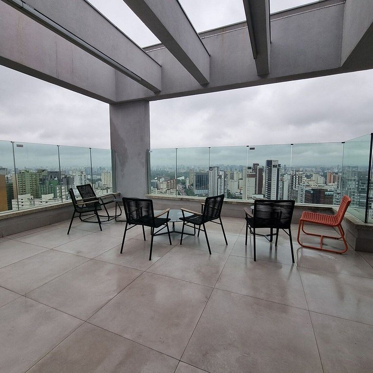 Studio Planejado com Vista Incrível no Paraiso!