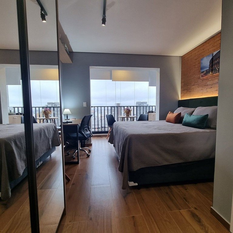 Studio Planejado com Vista Incrível no Paraiso!