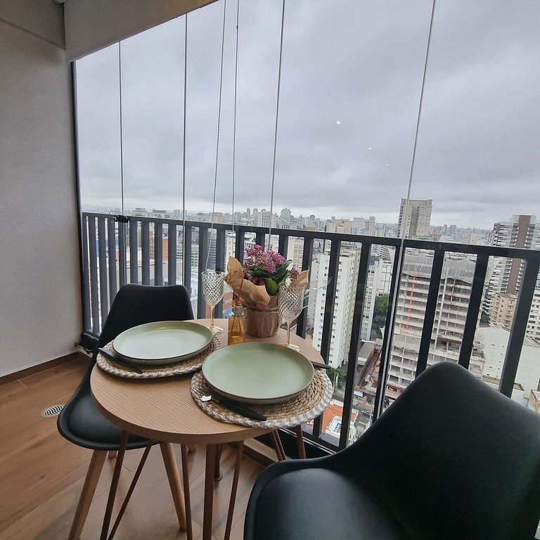 Studio Planejado com Vista Incrível no Paraiso!