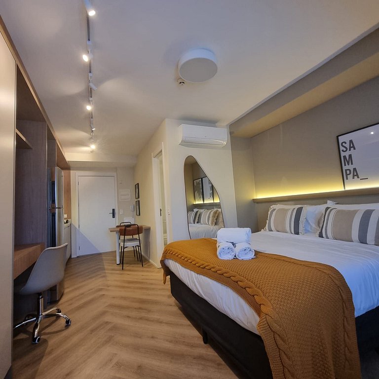 Complete Studio 260m from Allianz Parque